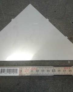 Bended plate w/tags - triangle 2mm SST f/Shutter SR25